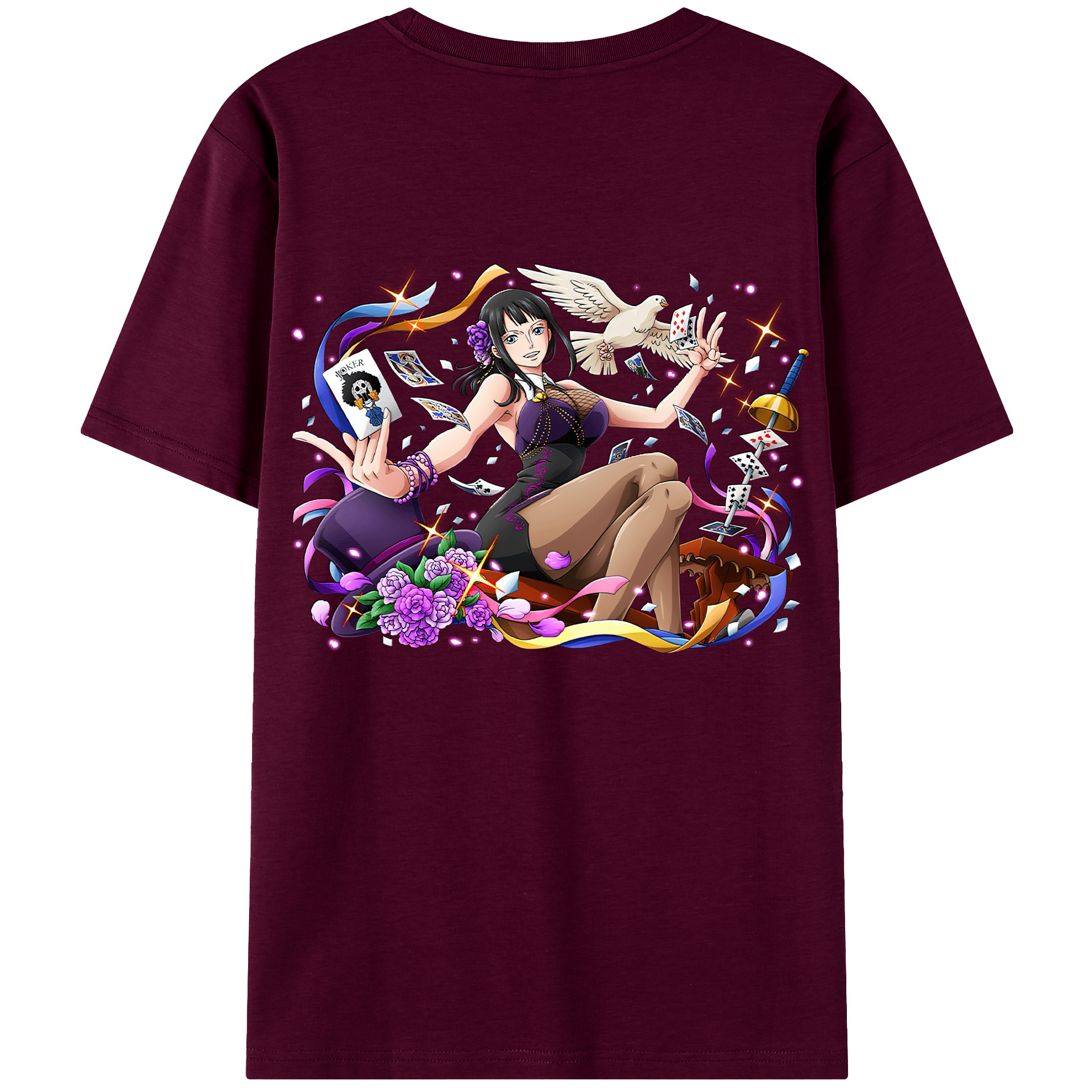 ワンピース ニコ・ロビン ONE PIECE Nico Robin レディース半袖Tシャツ(バックプリント)